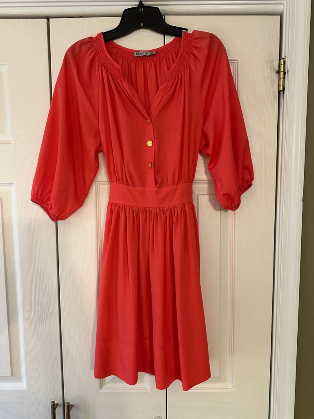 Eliza J Coral silk dress